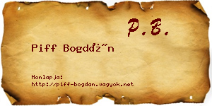 Piff Bogdán névjegykártya